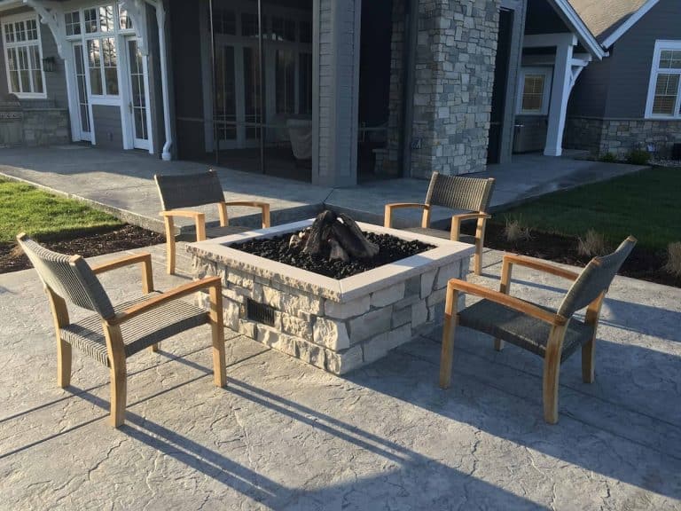 exterior remodel and addition of a patio and firepit